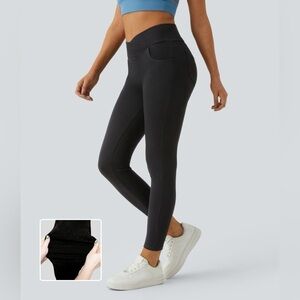 HalaraMagic™ High Waisted Crossover Pockets Stretchy Knit Denim Leggings
